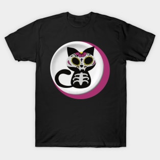 Sugar Skull Cat Full Moon Series T-Shirt